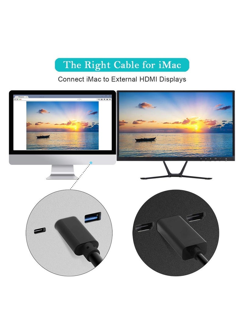 USB C to HDMI Cable, 6.6ft – 4K 60Hz, Plug-and-Play, Ultra-Durable, for Laptops, Tablets, and Smartphones  - Image 4