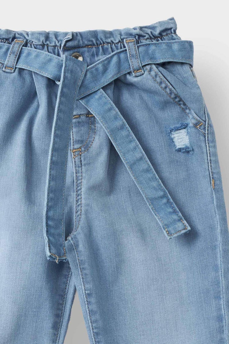 DeFacto Baby Girl Paperbag Straight Leg Jeans - Image 3
