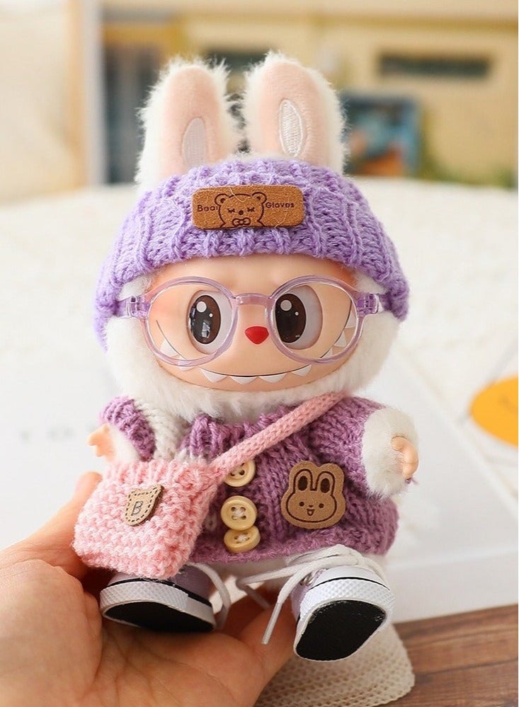 LABUBU La-Bubu Doll Clothes – Pullover Outfits for 17cm La-Bubu & Other Plush Dolls  - Image 3