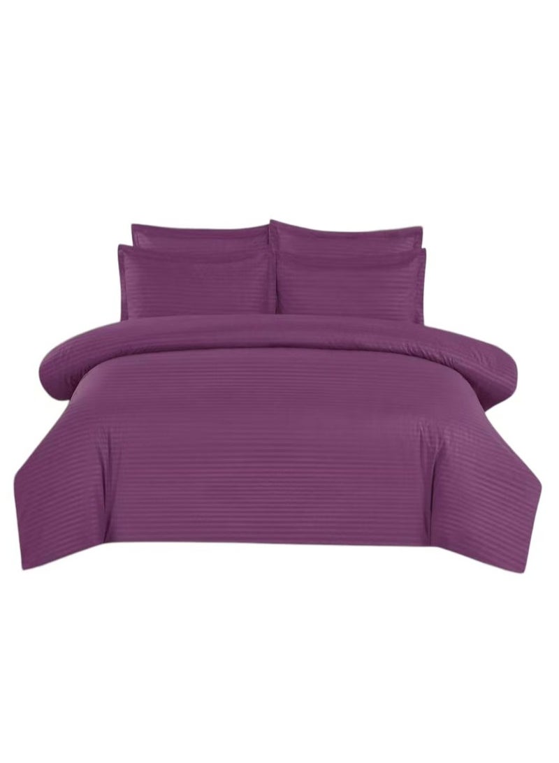 6-Piece King Size Duvet Cover Set Cotton Blend Rufous 220x240cm