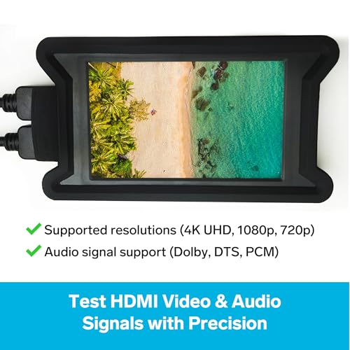 STEREN Handheld, Portable, HDMI Tester with HD LCD Display and Audio - 1080p Full Color Audio & Video Assurance – Screen is Resistant to Dust, Water, Shattering, Scratches – Shock-Proof - Image 2