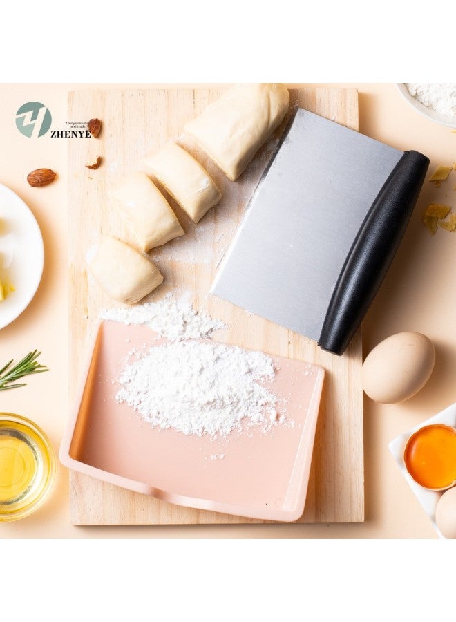 Stainless Steel Noodle Cutter Two-piece Flour Scraping Rice Rolls Scraping Noodle Scraper Baking Tray Scraper Griddle ScrapX20-Color:♛♛♛Blue Two-piece Set♛♛♛ - Image 3