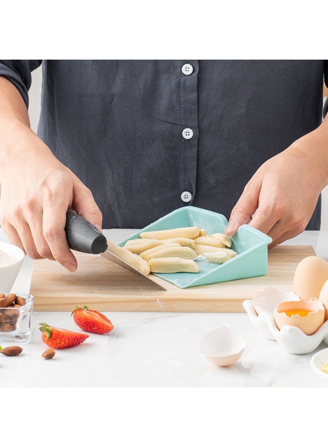 Stainless Steel Noodle Cutter Two-piece Flour Scraping Rice Rolls Scraping Noodle Scraper Baking Tray Scraper Griddle ScrapX20-Color:♛♛♛Blue Two-piece Set♛♛♛ - Image 4