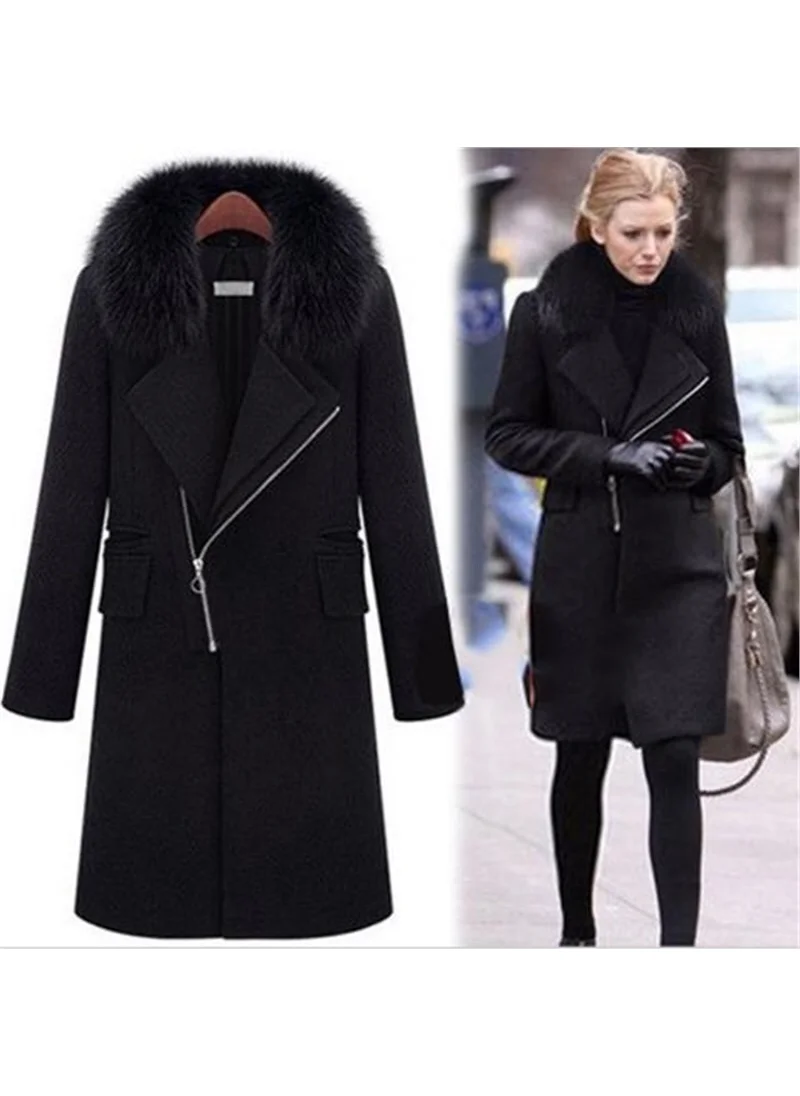 باربورا Winter Fur Cashmere Women's Coat