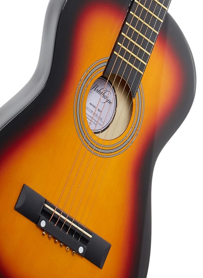 Ashthorpe 30-inch Beginner Acoustic Guitar Package (Sunburst), Basic Starter Kit w/Gig Bag, Strings, Strap, Tuner, Picks - Image 2