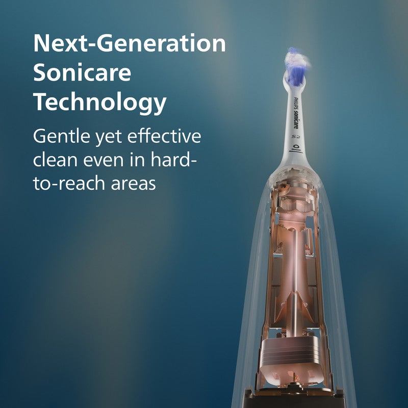 PHILIPS SONICARE 5500 Series Electric Toothbrush - Next-Generation Sonicare Technology, Pressure Sensor, 2 Brushing Settings, SmarTimer, BrushPacer, 21-day Runtime, Navy Blue, Model HX7113/04, UAE Certified - Image 2