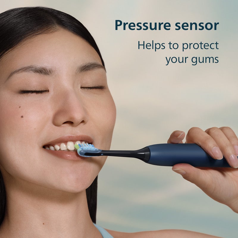 PHILIPS SONICARE 5500 Series Electric Toothbrush - Next-Generation Sonicare Technology, Pressure Sensor, 2 Brushing Settings, SmarTimer, BrushPacer, 21-day Runtime, Navy Blue, Model HX7113/04, UAE Certified - Image 5