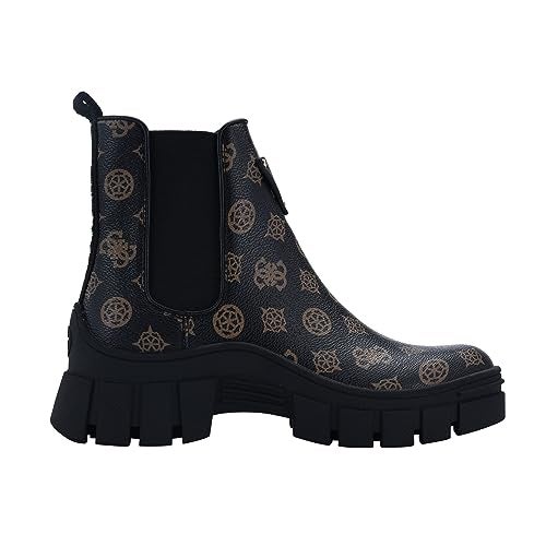 GUESS Women's Hestia Boot, Brown/Black 210, 9 - Image 5