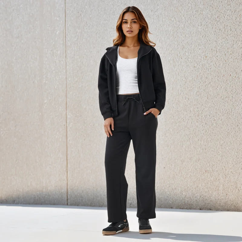 سبلاش فيڤ Flexi Waist Polyester Blend Track Pants with Pockets