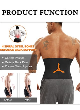 High Waist Shapewear Girdle for Men Protect Waist Shaping Belt Tummy Control Shapewear Sport Workout Slimming Body Shaper Bands (L) - view 3