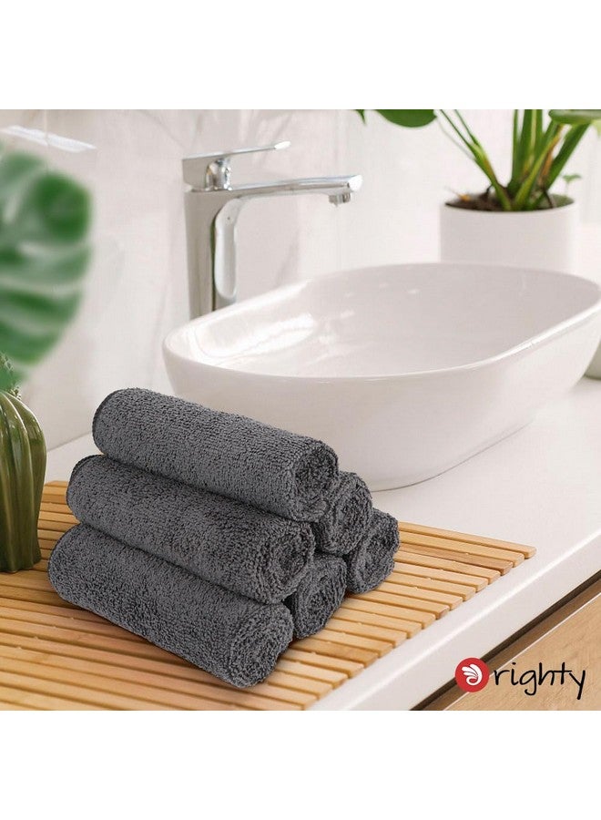 Orighty 6-Pack Grey Hand Towels - Quick Drying & Absorbent Microfiber Gym Towels 16x28 inches - Lightweight & Thin Grey Yoga Towel - Multi-Purpose Camping Towel for SPA, Hotel & Bathroom - Image 4