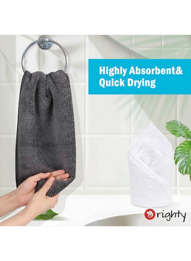 Orighty 6-Pack Grey Hand Towels - Quick Drying & Absorbent Microfiber Gym Towels 16x28 inches - Lightweight & Thin Grey Yoga Towel - Multi-Purpose Camping Towel for SPA, Hotel & Bathroom - Image 3
