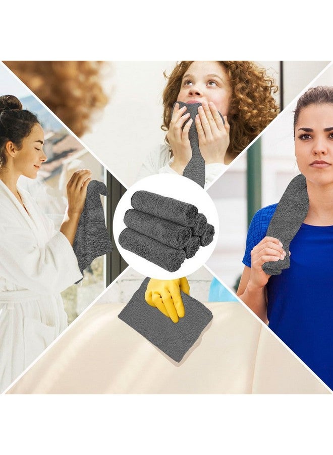 Orighty 6-Pack Grey Hand Towels - Quick Drying & Absorbent Microfiber Gym Towels 16x28 inches - Lightweight & Thin Grey Yoga Towel - Multi-Purpose Camping Towel for SPA, Hotel & Bathroom - Image 5