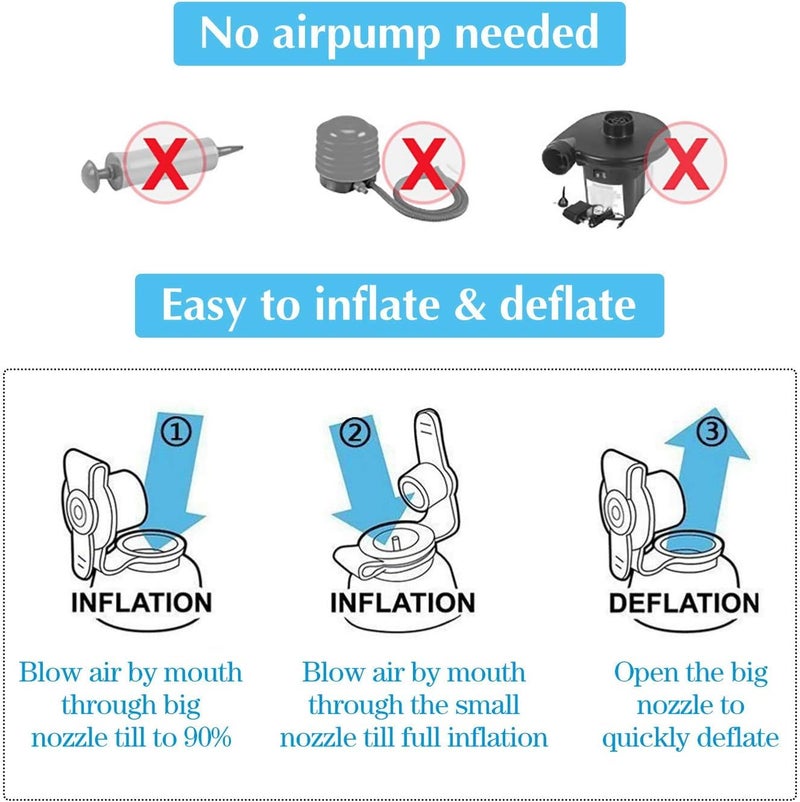 HomeFast Inflatable Travel Foot Rest Pillow Adjustable 3 Layers Height Pillow for Foot Rest on Airplanes Cars Buses Trains Office Travel Leg Support Pillow with Storage Bag - Image 2