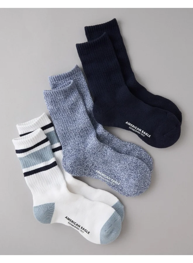 American Eagle AE Terry Crew Socks 3-Pack