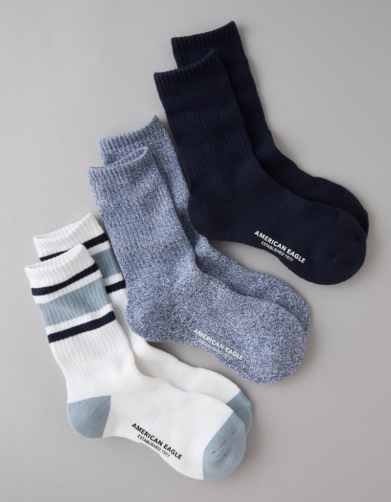 American Eagle AE Terry Crew Socks 3-Pack - Image 3