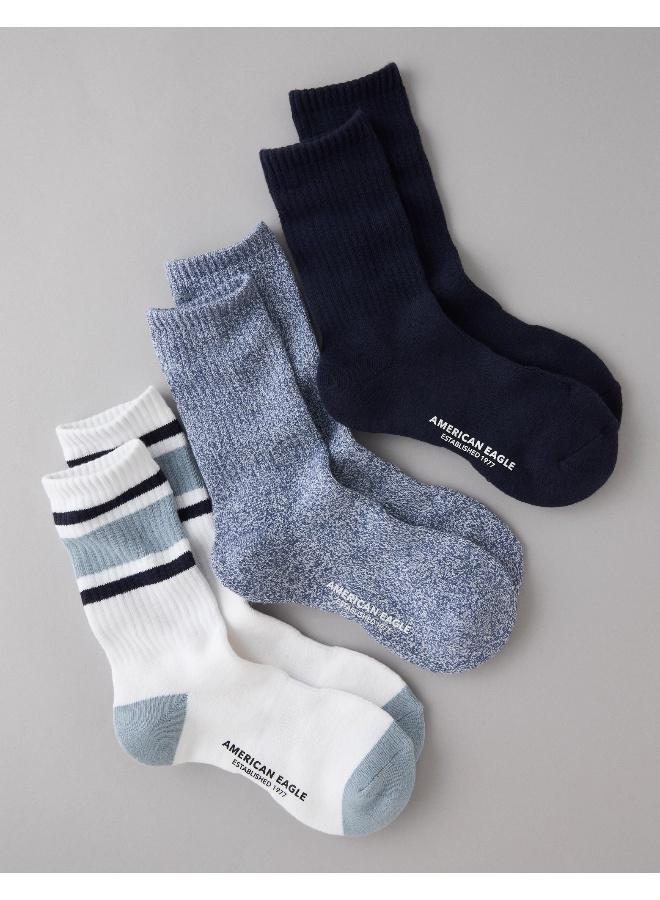 American Eagle AE Terry Crew Socks 3-Pack - Image 2