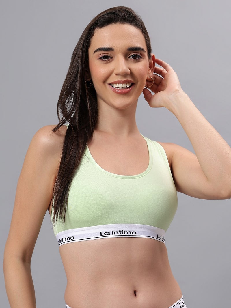 La Intimo Padded Slip On Racerback Bra - Image 1