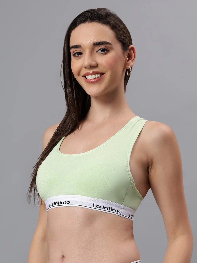 La Intimo Padded Slip On Racerback Bra