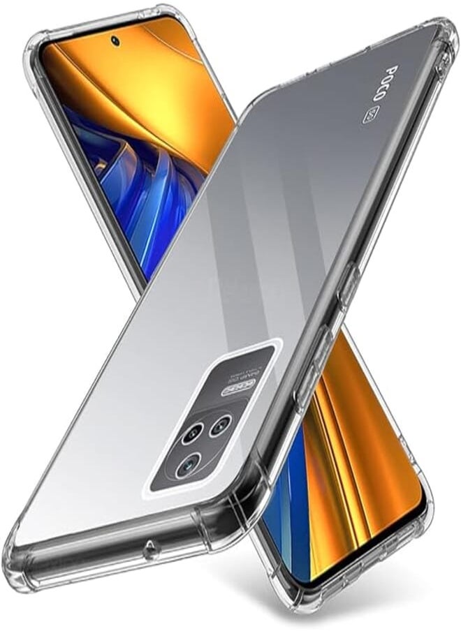 Muzz Xiaomi Poco F4 Back Cover Case | Ultra Clear Soft Case | Best Camera Protection | Inbuilt Dust Plugs & Anti-Slip Grip | Slim & Protective Back Case Cover for Poco F4 /Xiaomi Redmi K40S Clear 