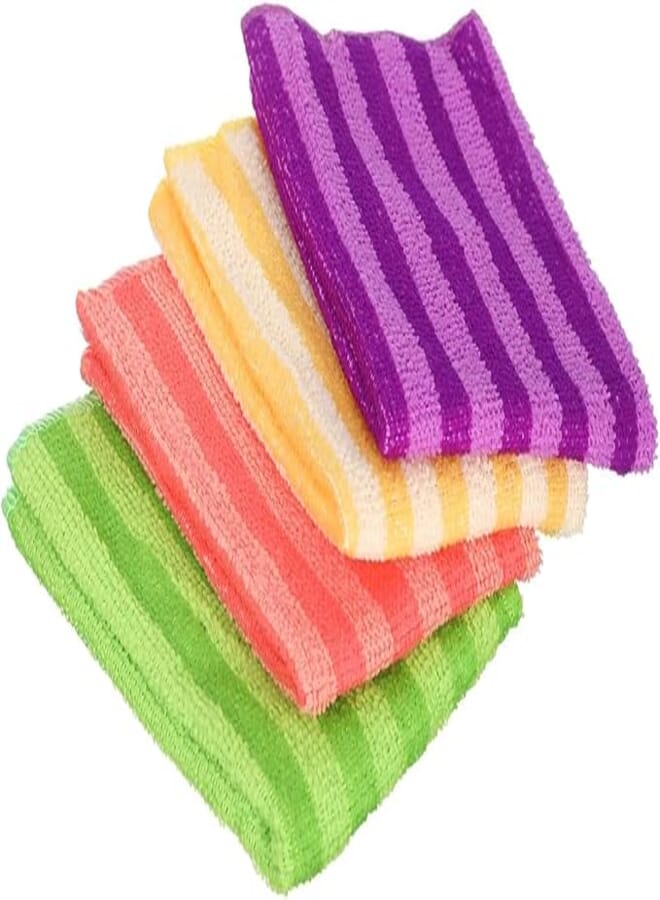 Kitchen towels set of 3 pieces, multi color + Elhelal & Golden Star Set Of 3 Cleaning Towel - Small Size