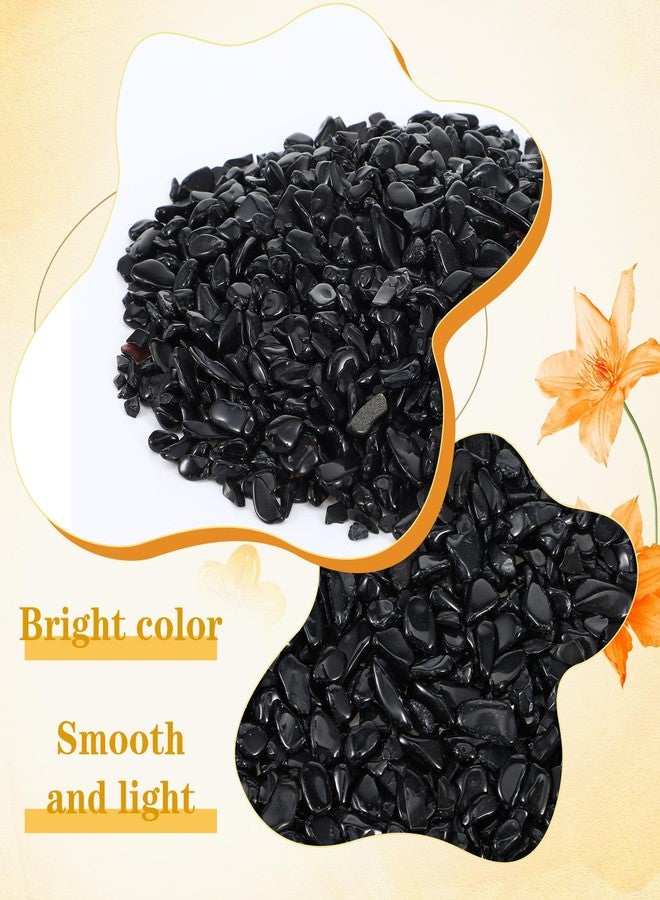 حجر أوبسيديان أسود طبيعي من تويرونا، 200 غرام/0.44 رطل، حصى أسود لأحواض السمك، 5-7 مم، صخور حشو للمزهريات لنباتات عصارية وأحواض أسماك صغيرة، حصى زينة - Image 3