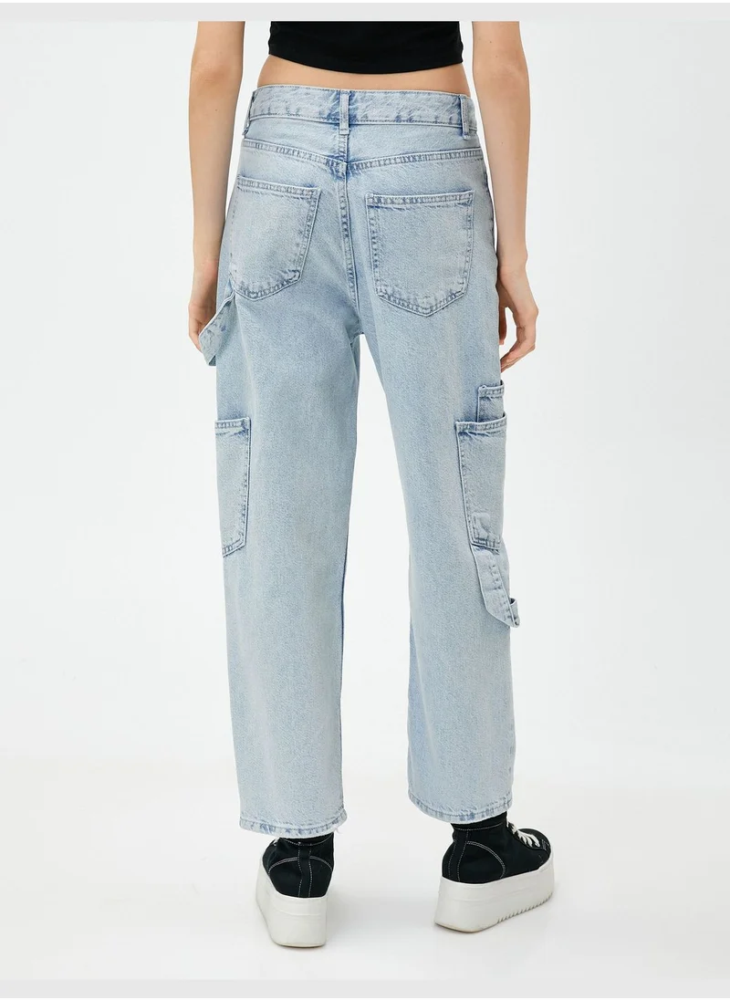 كوتون Jean Cargo Trousers Pocket Detail