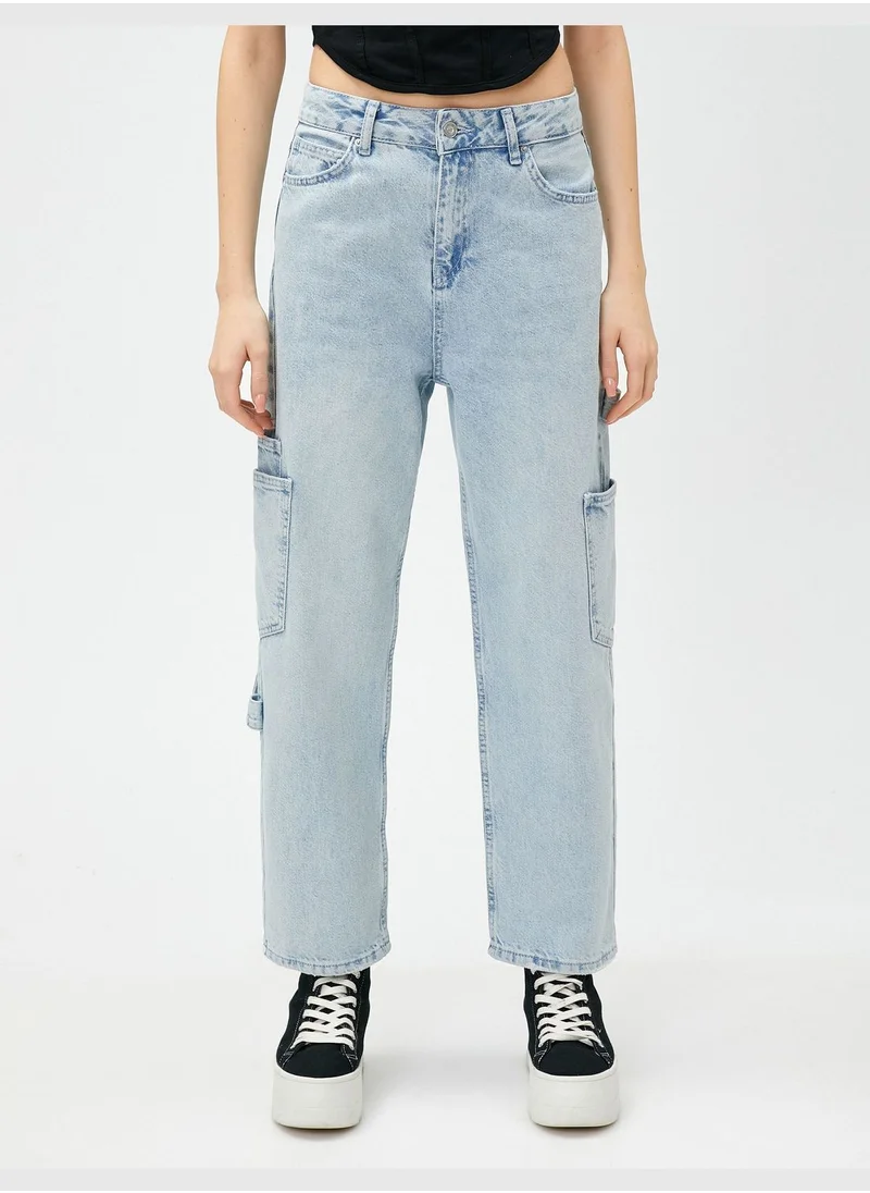 كوتون Jean Cargo Trousers Pocket Detail