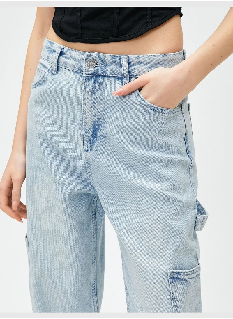 كوتون Jean Cargo Trousers Pocket Detail