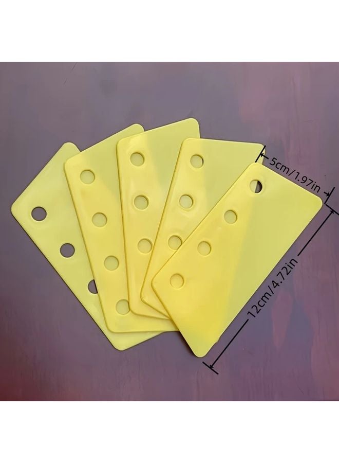 5 قطع من مكشطة بلاستيكية متعددة الوظائف بأربعة فتحات لتنظيف النوافذ في المنزل والمكتب - Image 1