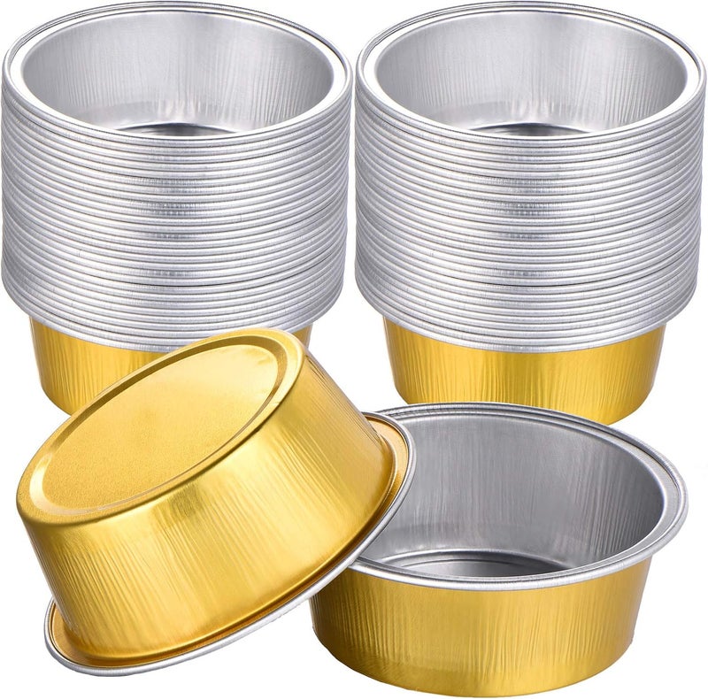 Maitys 50 Pieces Wax Melting Bowl Mini Wax Melting Bowls Bean Aluminum Foil Hair Removal Tool Container for Hair Removal