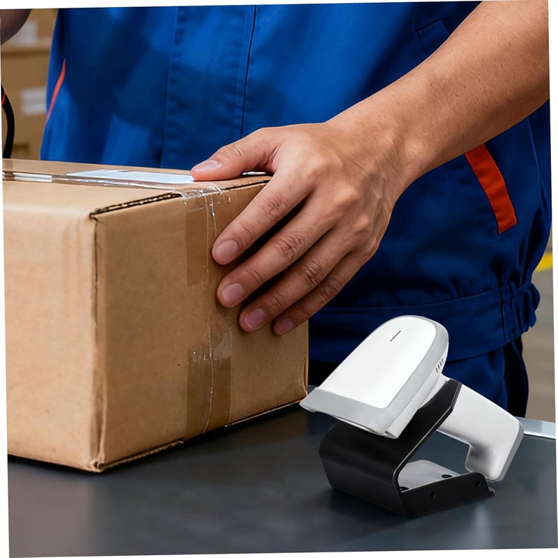 Operitacx Universal Barcode Scanner Stand Bracket Adjustable Height Wall-Mountable Holder for Handheld Devices Space-Saving Design for Supermarkets and Warehouses - Image 4