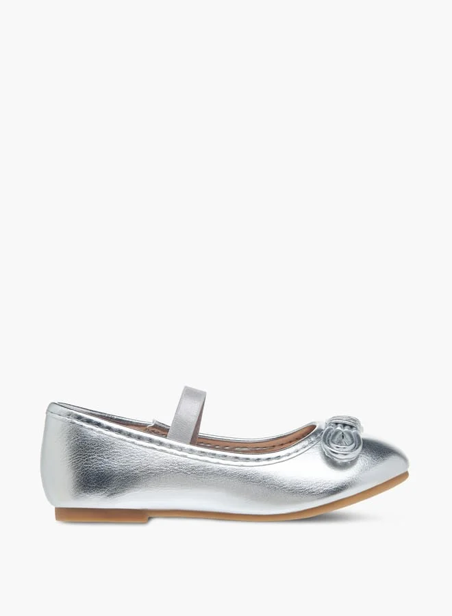 Flora Bella By Shoexpress Girls Bow Embellished Ballerina Shoes With Elastic Strap Detail