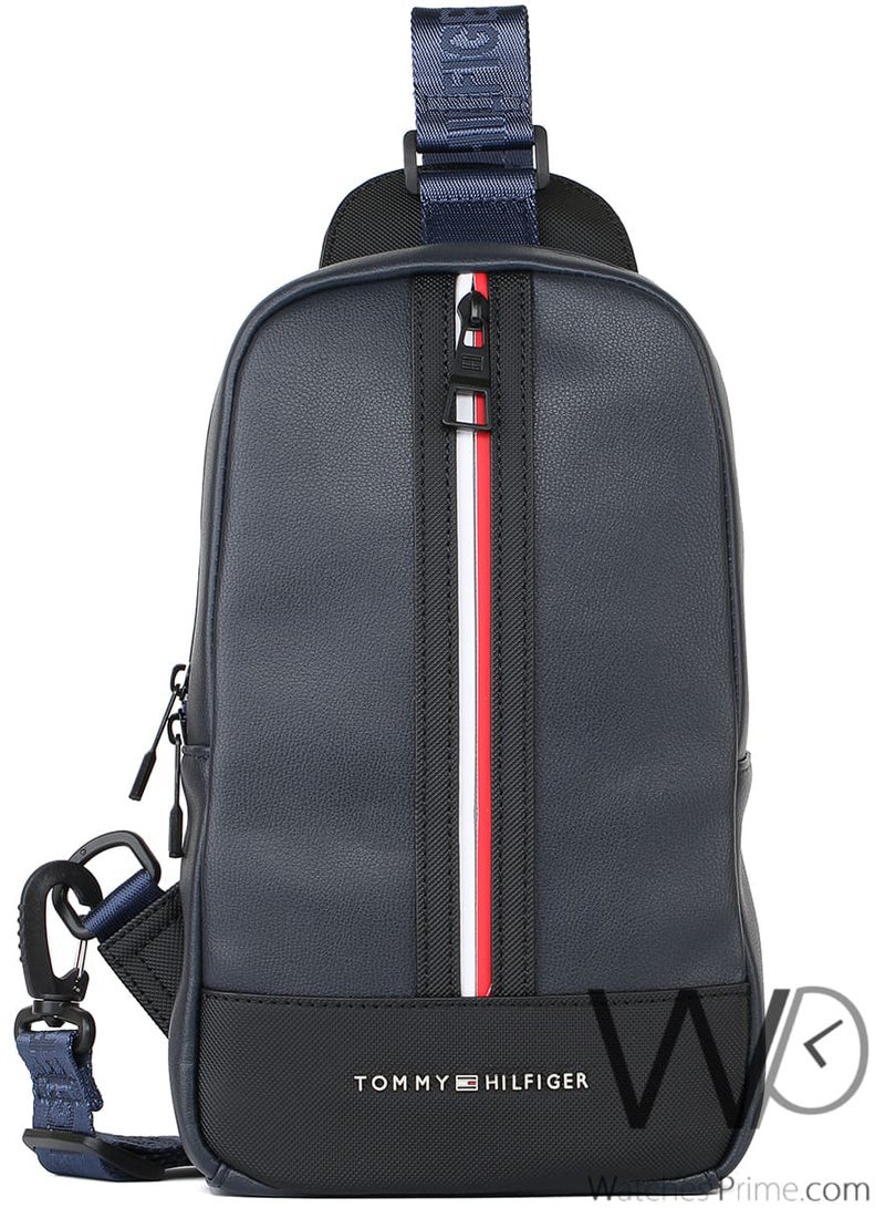 Tommy Hilfiger Plus Leather Tommy Hilfiger Crossbody Sling Navy Blue Bag For Men  - Image 2