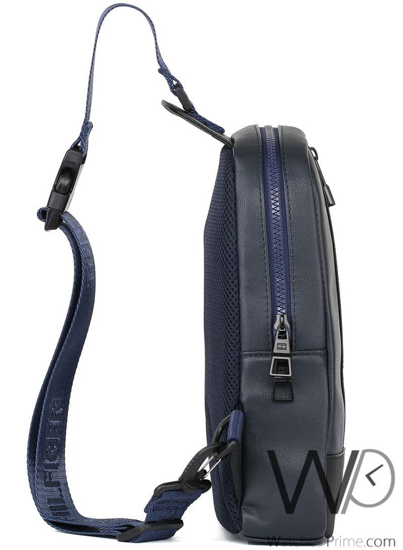 Tommy Hilfiger Plus Leather Tommy Hilfiger Crossbody Sling Navy Blue Bag For Men  - Image 5
