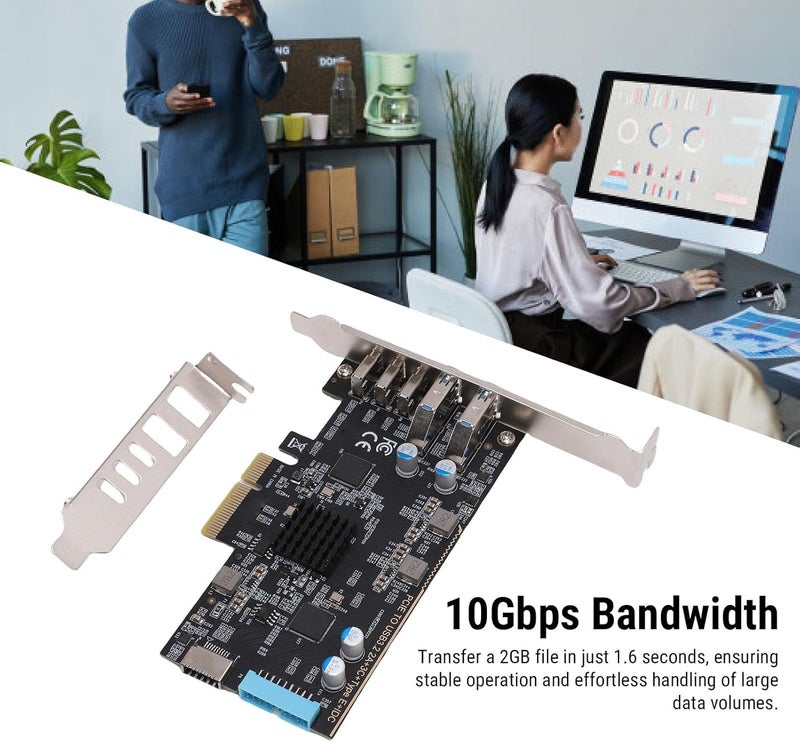 All need matching options Gugxiom PCIe to USB 3.2 Gen 2 Card, 10Gbps USB PCIe Card with 3xType C 2xType A Ports, PCI Express Expansion for Win for Linux for OS X Systems Small apartment fit - Image 3