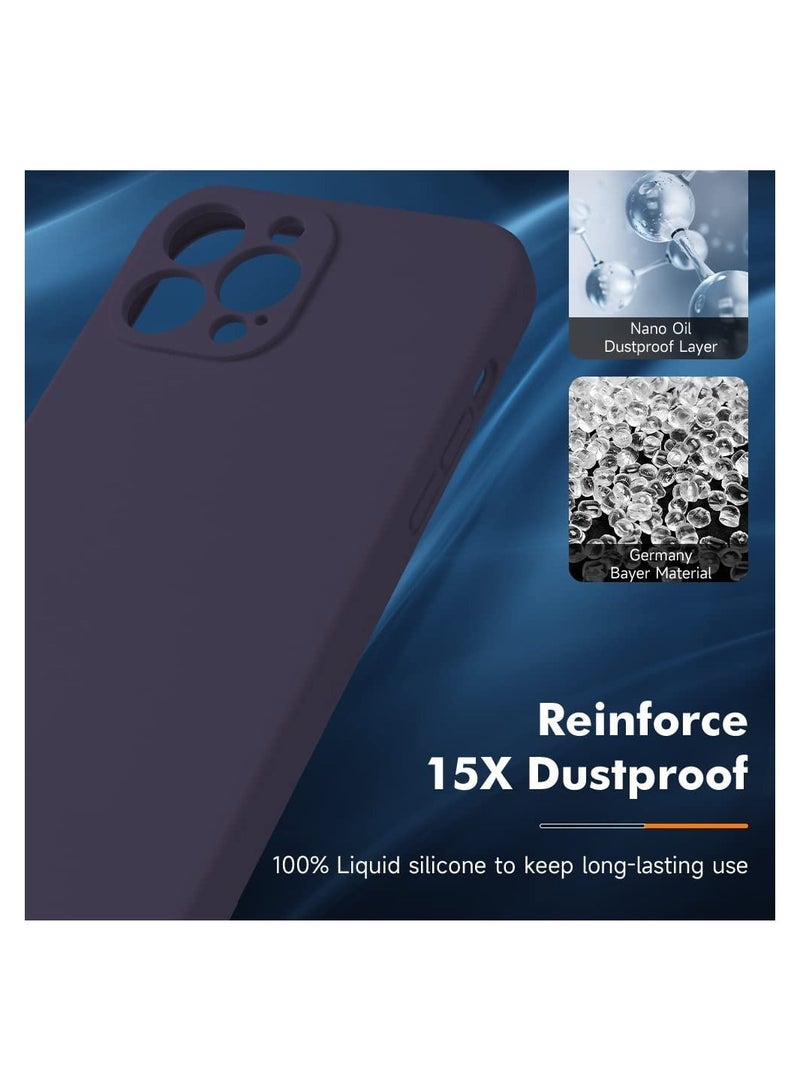 ELTRAZONE Silicone Magnetic Case for iPhone 14 Pro + 2 Pack Tempered Glass Screen Protector Magsafe Case - Image 4