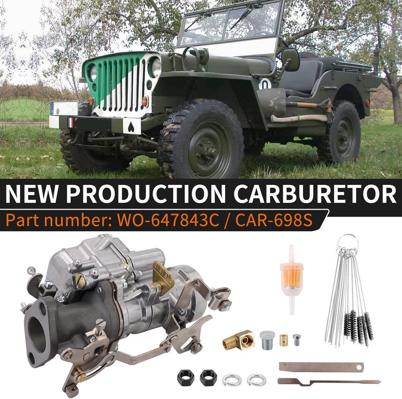 Dokili W.O G503 Carburetor for Willys L134 MB CJ2A CJ3A & Ford GPW WWII Army Jeep - Image 2