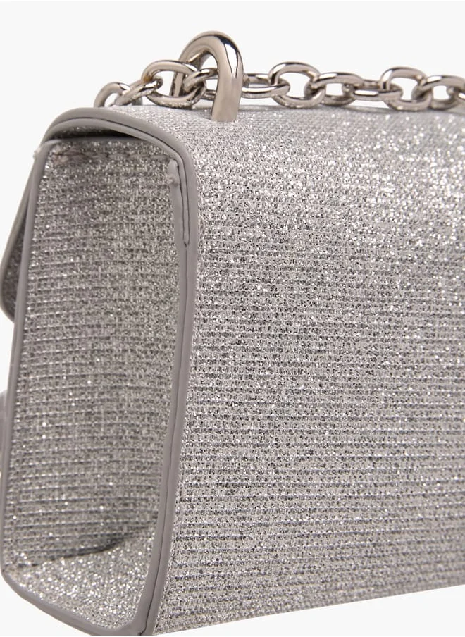 فلورا بيلا من شو إكسبرس Girls Embellished Crossbody Bag With Chain Strap And Flap Closure Ramadan Collection