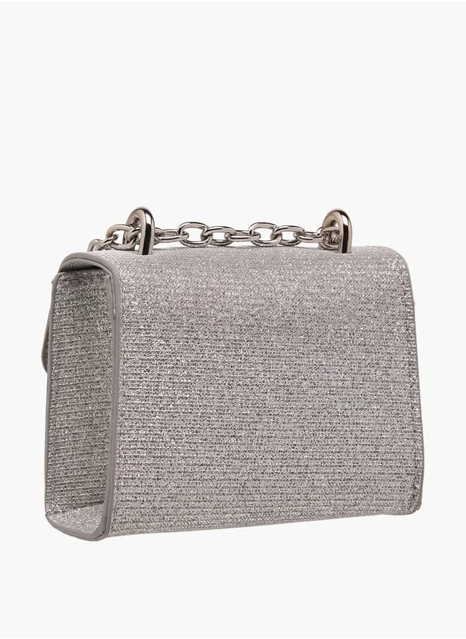 فلورا بيلا من شو إكسبرس Girls Embellished Crossbody Bag With Chain Strap And Flap Closure Ramadan Collection
