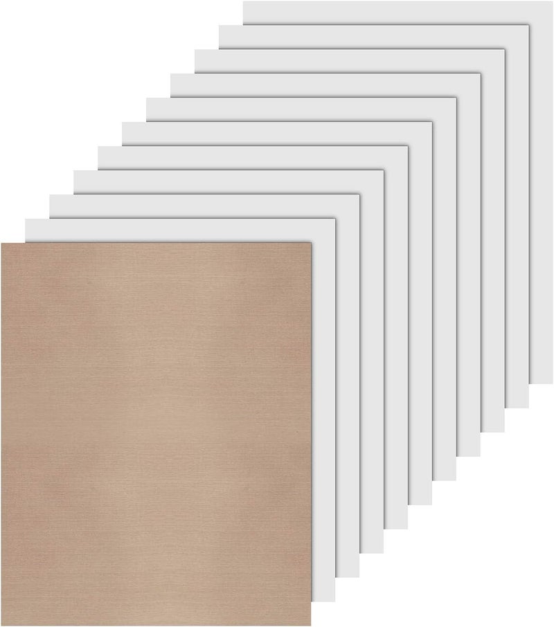 JANDJPACKAGING White Heat Transfer Vinyl HTV Bundle 10"x12"- 10 Pack of Premium White HTV Sheets - Iron On Vinyl for T-Shirt Best HTV Vinyl for Silhouette Cameo,Cricut - Image 1