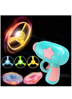 Art Creativity Super Disc Launcher Toys Disk Shooter Sets with 1 Flying Saucer Gun and 3 Spinning Disks Each Super Fun Outdoor Flying Toys for Kids Birthday Party