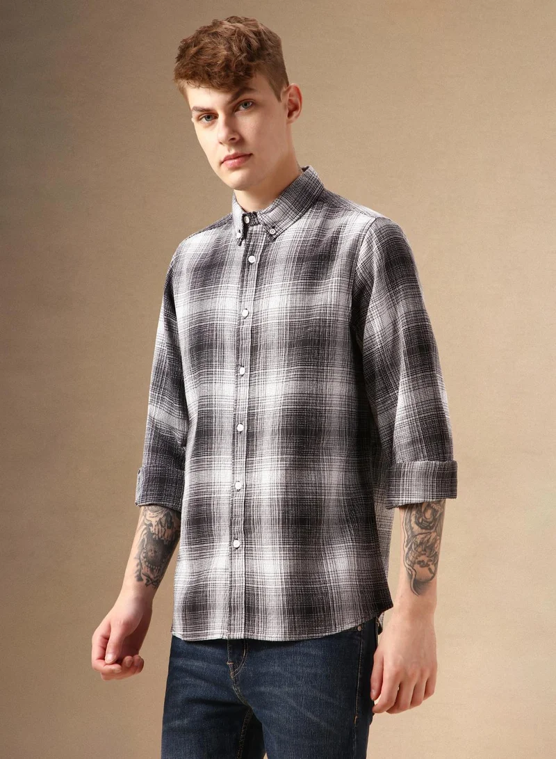 دينيس لينغو قميص رجالي أسود