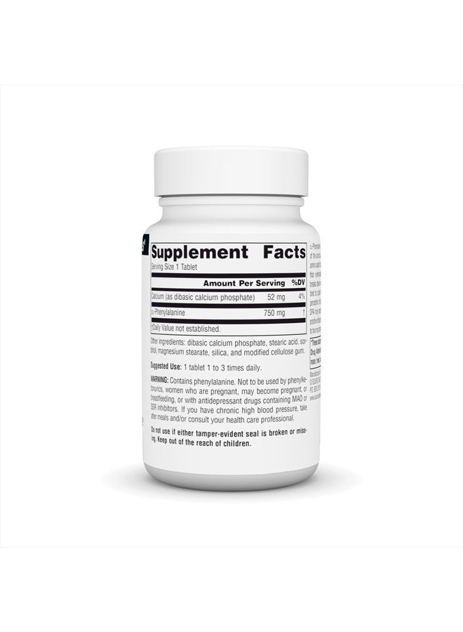 Source Naturals DLPA DL-Phenylalanine Supplement That Supports an Alert State* - 750 mg - 30 Tablets - Image 2