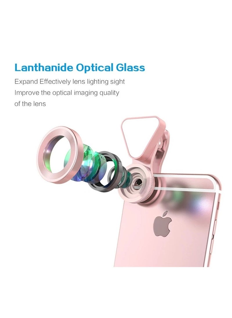 Generic - Macro Lens, Wide Angle Lens and Flashlight Compatable with iPhone and Android Mobile Phone with, Portable Rechargeable, for Smart Phone Photography, Camera Video Recording, VLOG - Image 1