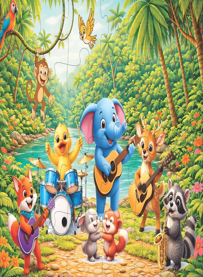 EL FIGO لعبة تركيب الصور EL FIGO Animal Party للأطفال | أحجية من 24 قطعة (30 × 22 سم) | لعبة تعليمية وتثقيفية للأولاد والبنات | عبوة من قطعة واحدة - Image 2