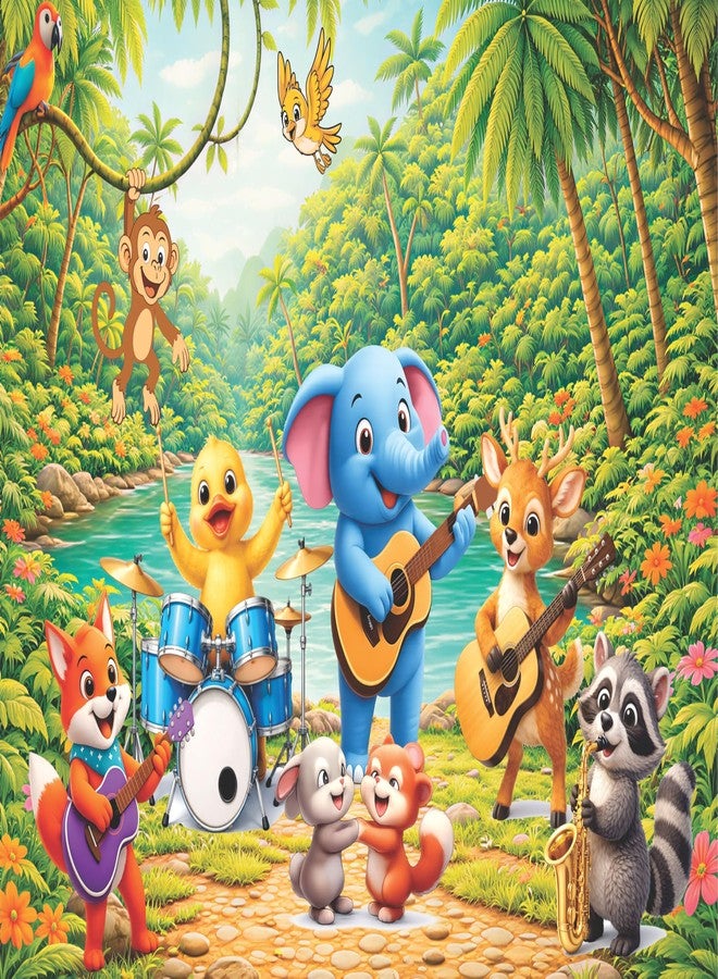 EL FIGO لعبة تركيب الصور EL FIGO Animal Party للأطفال | أحجية من 24 قطعة (30 × 22 سم) | لعبة تعليمية وتثقيفية للأولاد والبنات | عبوة من قطعة واحدة - Image 1