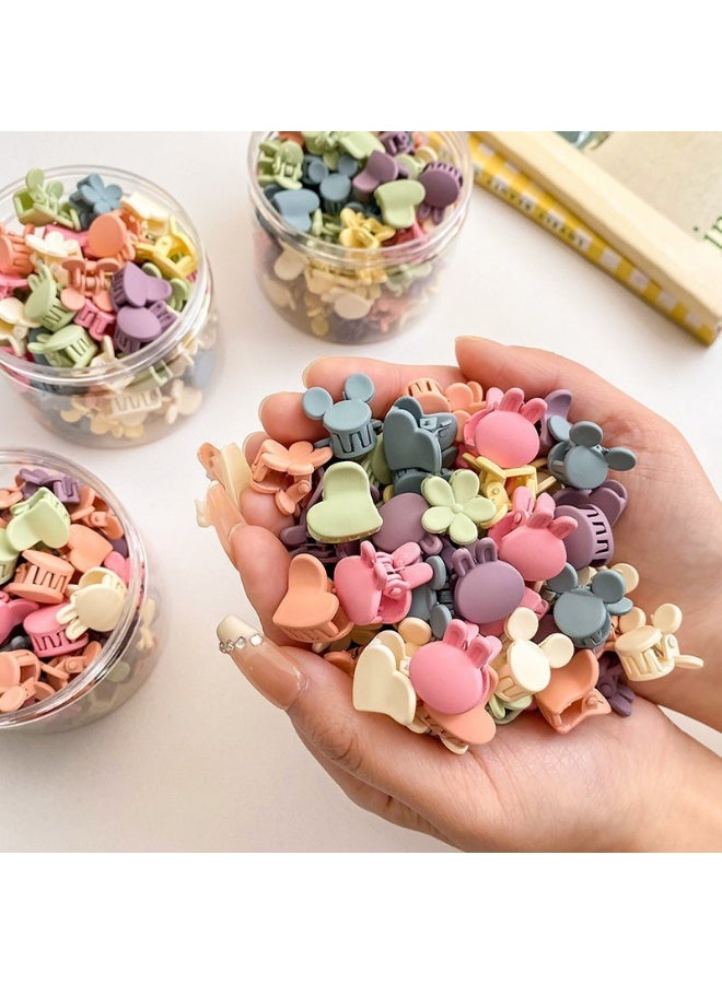 Orange Life Kids Mini Hair Claw Clips 100pcs Set for Girls and Children, Mini Hair Clamps for Thin Hair, Cartoon Hair Accessories in Assorted Coffee Colors, Bulk Hair Clips for Daily Decoration, Gifts, School and Party Use - Image 2