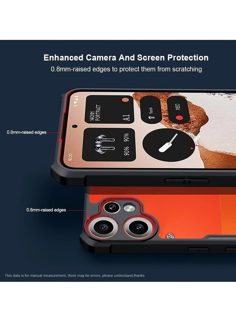 Case for Nothing Phone CMF 2 Pro Case,Ultra-Thin Lightweight Cover Soft TPU Bumper + Acrylic Back Airbags Shookproof Drop Protection-Black  - Image 5