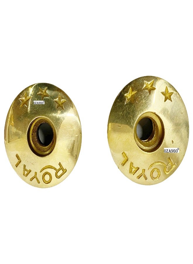 Ozango Bike Antique Desgin Star Logo Handle Bar Weight Handlebar Weight Pure Brass Golden Suitable for RE Classic 350 - Image 2